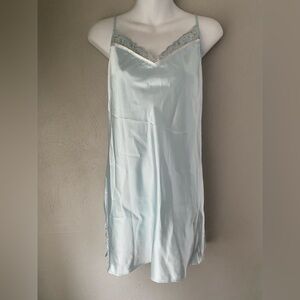 Vintage Morgan Taylor blue satin slip